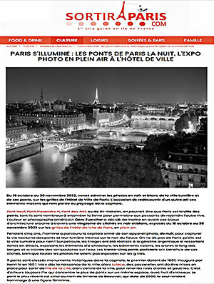Sortir a Paris - Paris s'illumine: Les Ponts de Paris la Nuit, L'expo photo en plein aire a l'Hotel de Ville